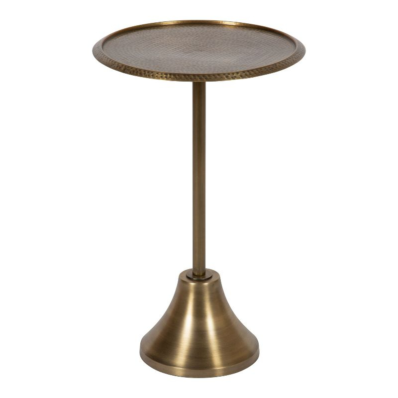 Kate and Laurel Sanzo Round Metal Side Table, 15x15x24, Gold