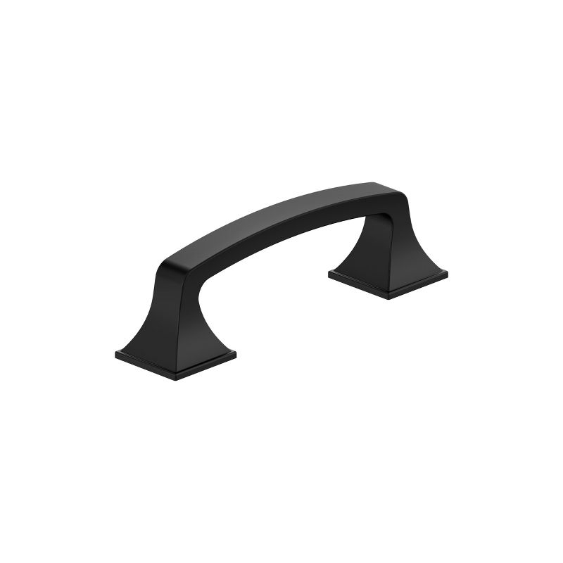 Amerock Ville 3 inch (76mm) Center-to-Center Matte Black Cabinet Pull