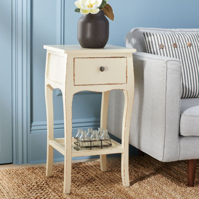 Thelma End Table - Vintage Cream - Safavieh