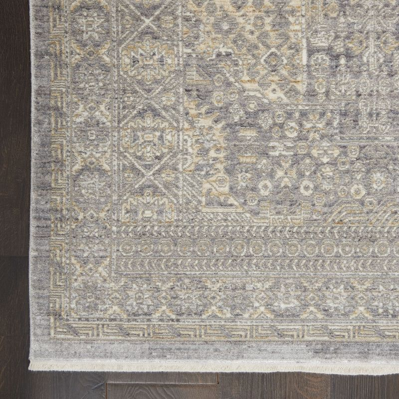 Nourison Silken Weave SLW02 Indoor Area Rug Grey/Beige 2'2" x 7'6"