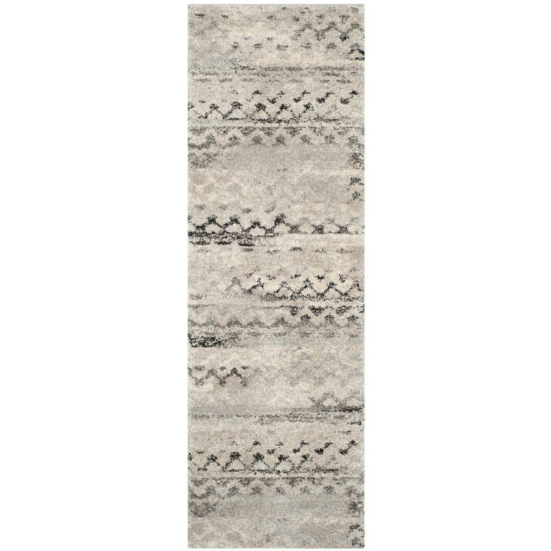 Retro RET2136 Power Loomed Indoor Runner Rug - Cream/Grey - 2'3"x11' - Safavieh.