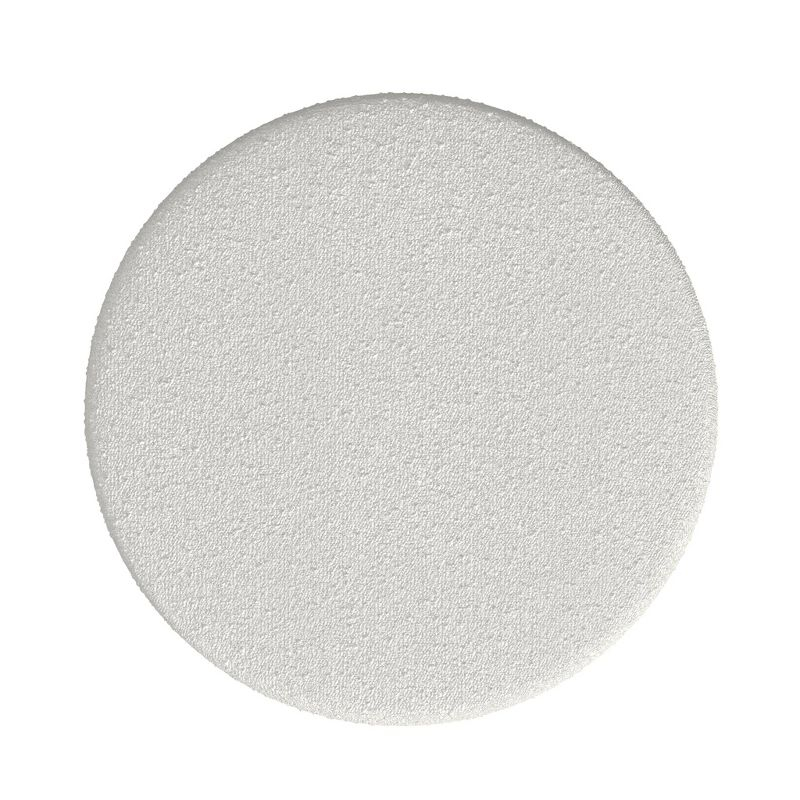 Sophia Ottoman Cream Boucle - HomePop: Modern Round Upholstered Footstool, No Assembly Required