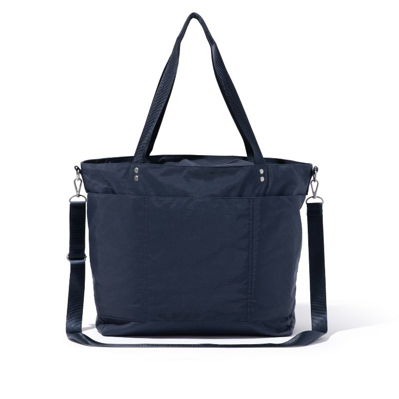 baggallini Women's Large Carryall Tote Bag with Crossbody Strap - FRENCH NAVY