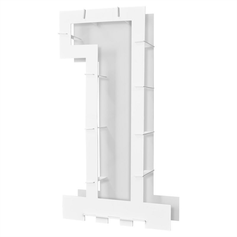 Beistle Balloon Mosaic Number  1  Frame, 32" x 18", (1/Box) White