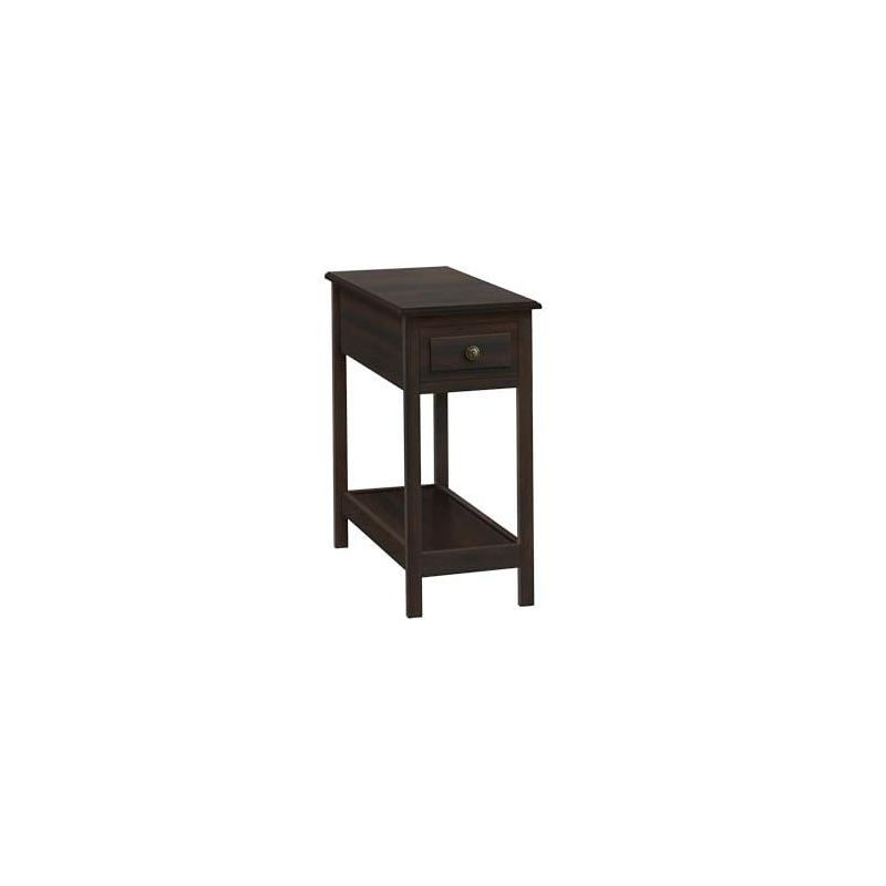 Monarch Specialties Accent Table 2 Tier End Side Table Narrow Nightstand Bedroom Storage Drawer Lamp Brown Veneer Transitional