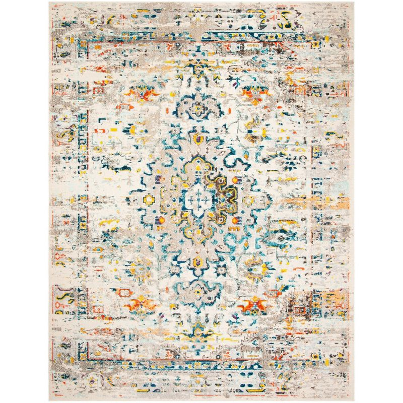 Madison MAD474 Power Loomed Indoor Area Rug - Cream/Blue - 6'x9' - Safavieh
