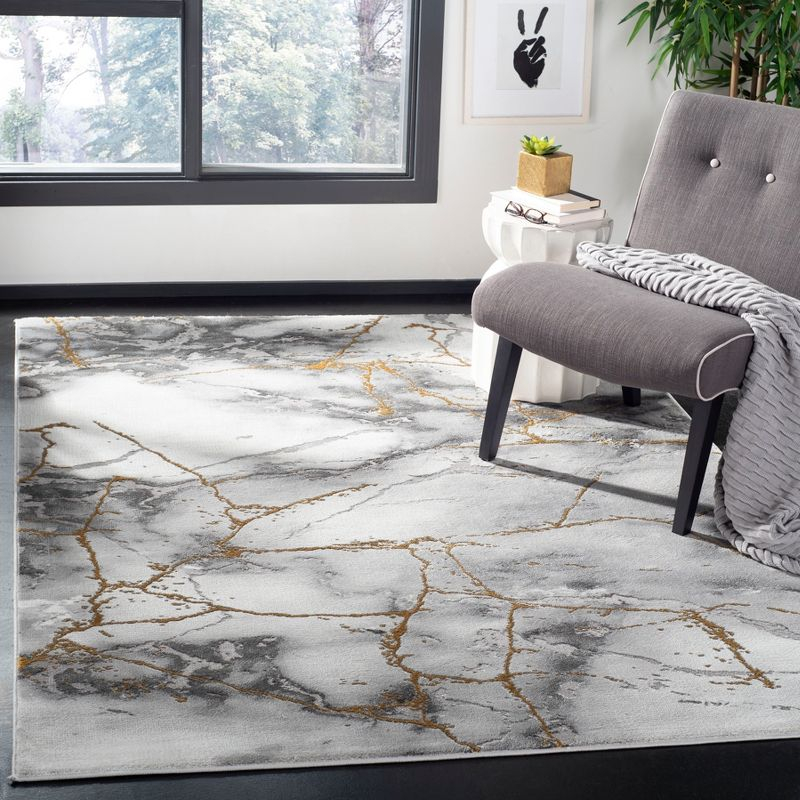 Craft CFT877 Loomed Indoor Area Rug - Grey/Gold - 2'7"x5' - Safavieh