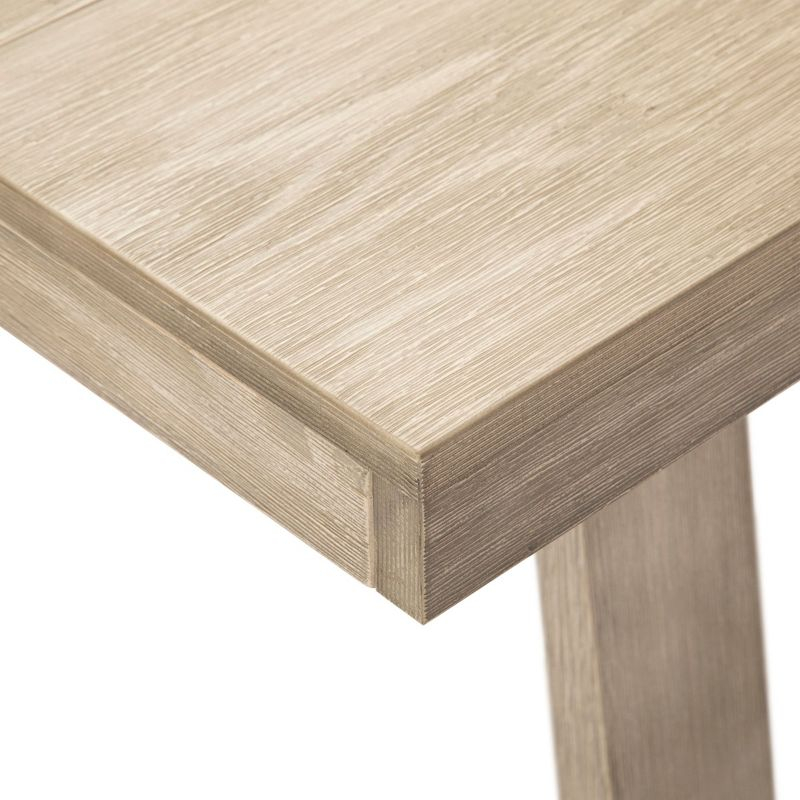 Plank+Beam 72" Dining Table for 6, Solid Wood Classic Farmhouse Style Kitchen Table, Seashell Wirebrush