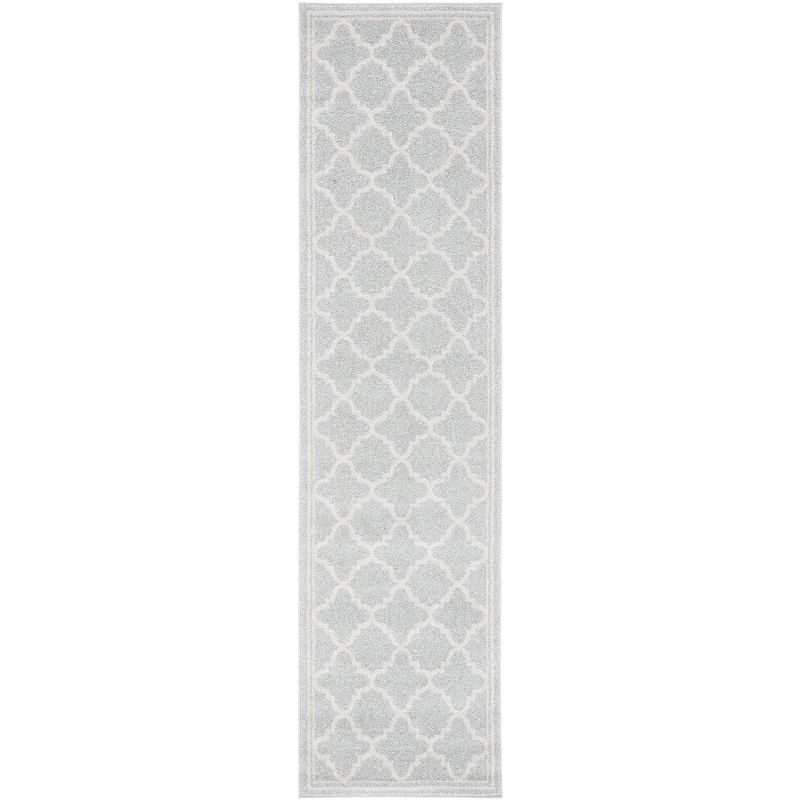 Amherst AMT422 Power Loomed Indoor Runner Rug - Light Grey/Beige - 2'3"x11' - Safavieh