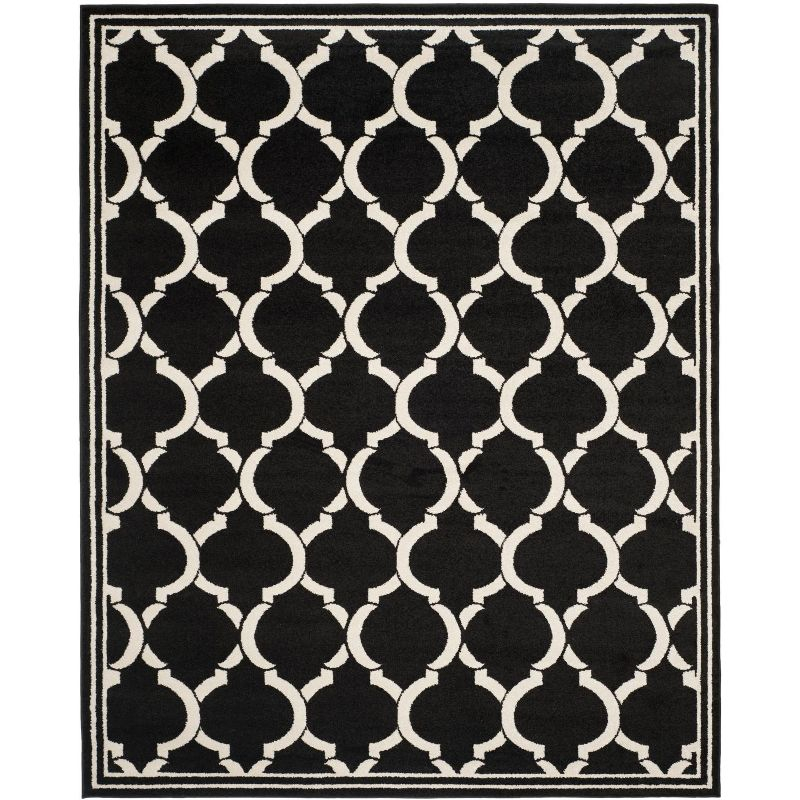 Amherst AMT415 Power Loomed Indoor Area Rug - Anthracite/Ivory - 9'x12' - Safavieh