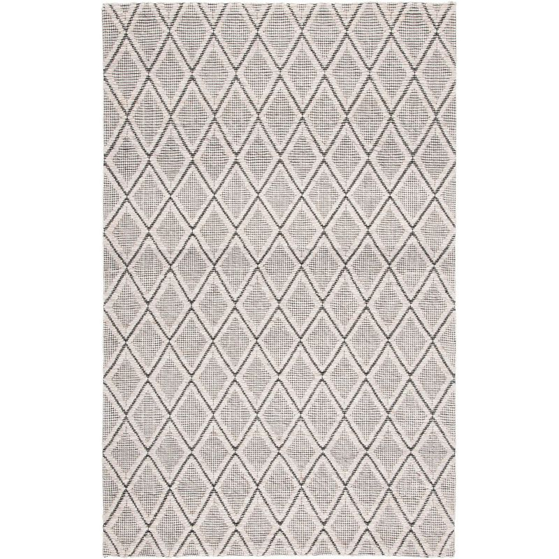 Marbella MRB321 Hand Woven Indoor Area Rug - Silver/Black - 8'x10' - Safavieh
