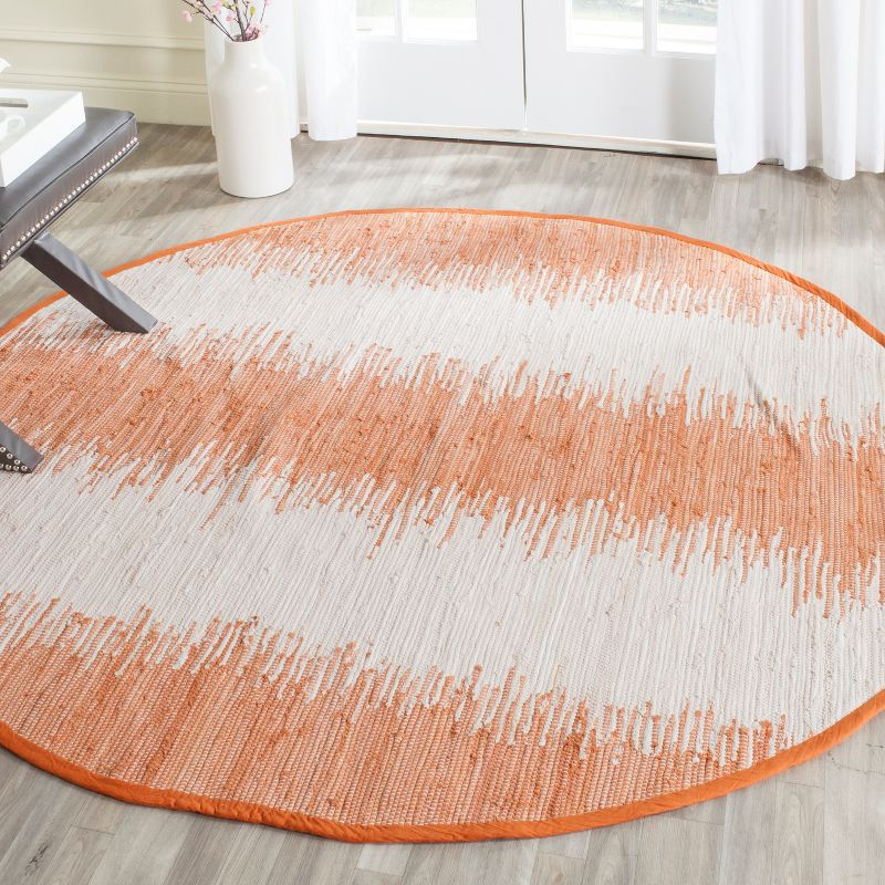 Montauk MTK751 Hand Woven Indoor Area Rug - Orange - 6' Round - Safavieh