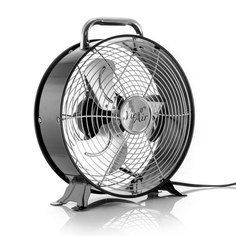 Vie Air 12 Inch High Velocity Dual Speed Retro Metal Drum Fan
