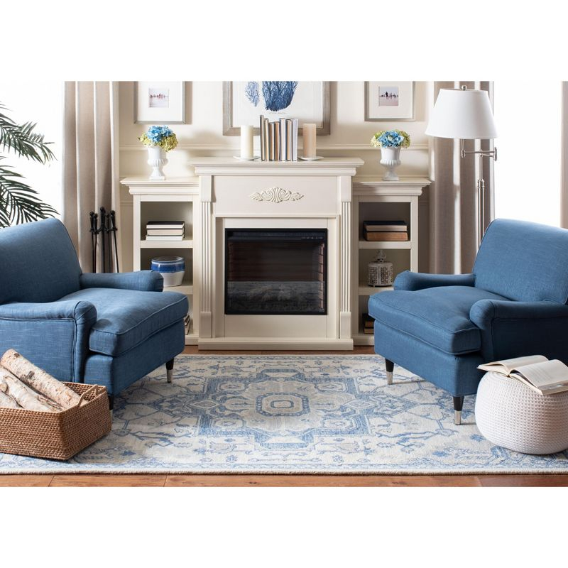 Micro-Loop MLP503 Hand Tufted Area Rug - Ivory/Blue - 6'x9' - Safavieh.