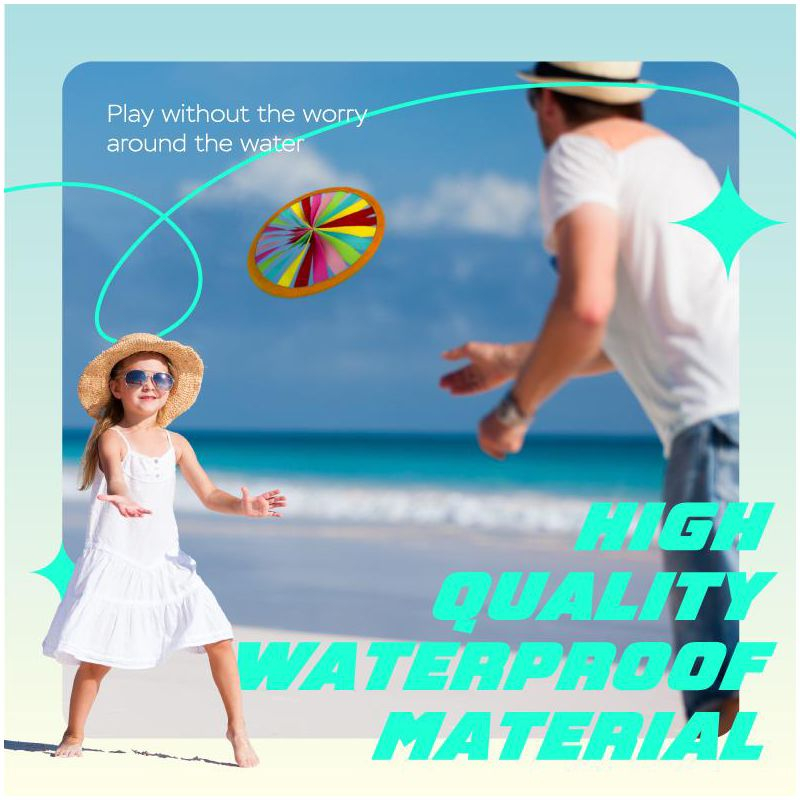 Sunlite Sports Rainbow Flying Ring, Outdoor Family Fun, Play in Park Beach Backyard, for All Ages - Green