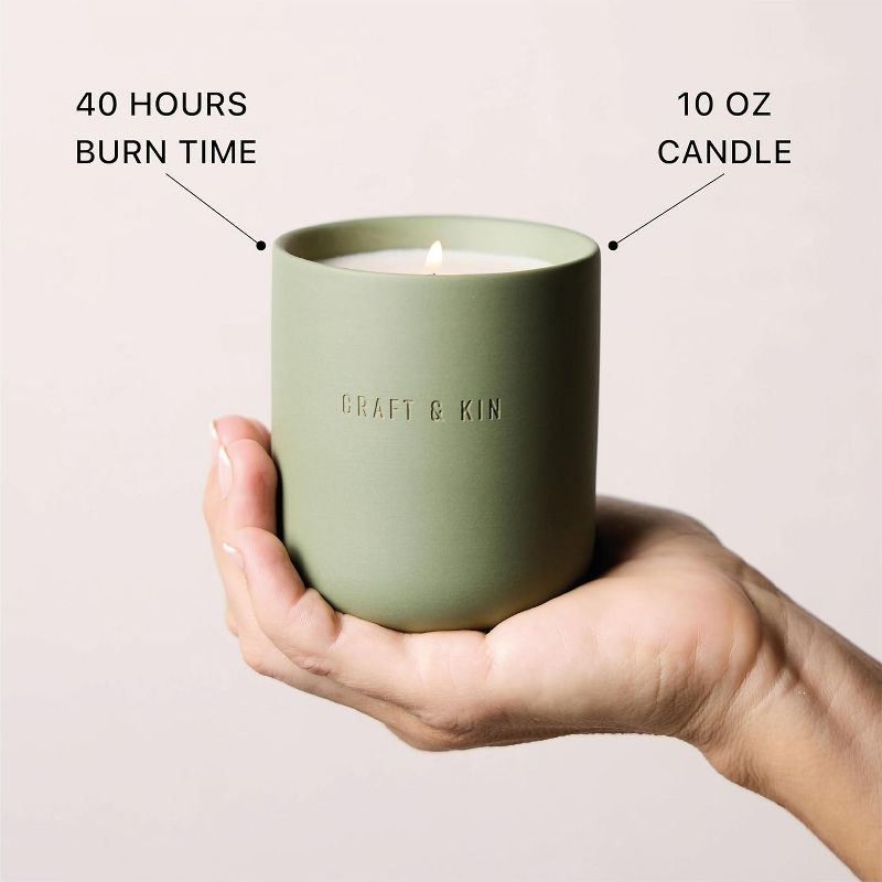 Craft & Kin Christmas Scented Candles White Birch & Cedar 10oz 40 Burning Hours