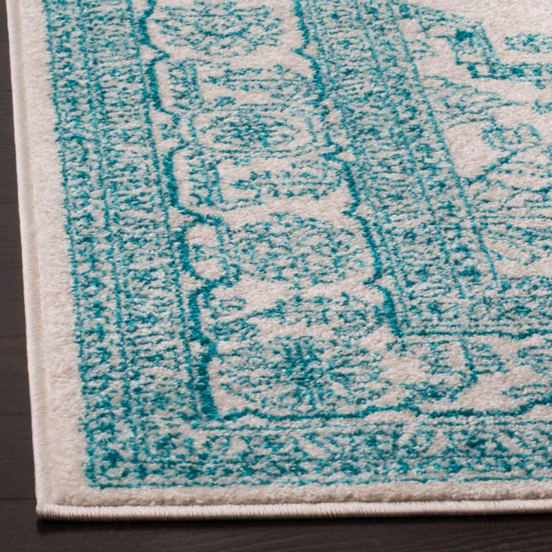 Adirondack ADR108 Power Loomed Area Rug - Ivory/Teal - 8'x10' - Safavieh.