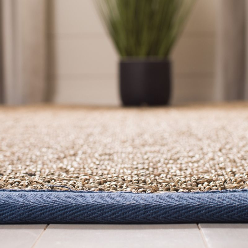 Natural Fiber NF114 Power Loomed Indoor Area Rug - Natural/Light Navy - 9'x12' - Safavieh