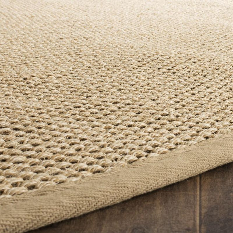 Natural Fiber NF141 Power Loomed Indoor Area Rug - Maize/Linen - 4' Round - Safavieh.