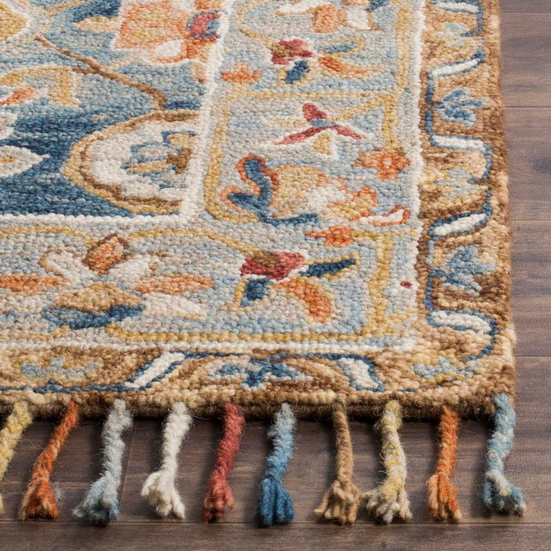 Aspen APN110 Hand Tufted Area Rug - Grey/Navy - 5'x5' - Safavieh.