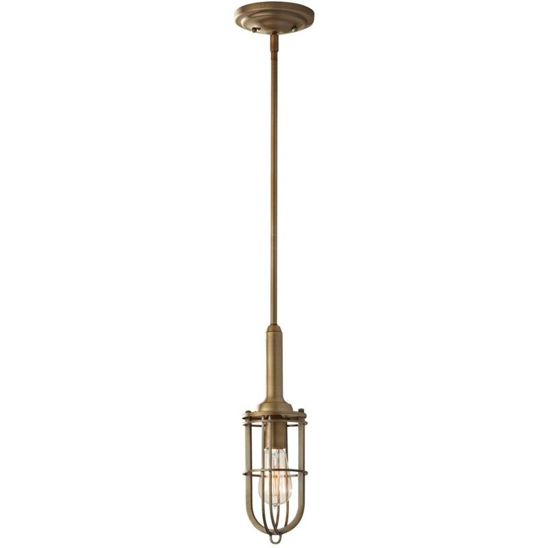 Generation Lighting Urban Renewal 4 1/2" Brass Industrial Pendant