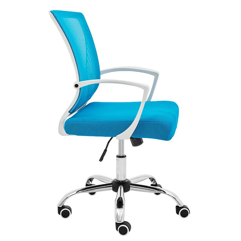 Modern Home Zuna Mid-Back Office Chair - White/Aqua