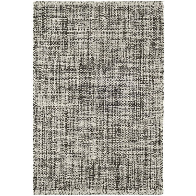 Marled Black Handwoven Cotton Rug
