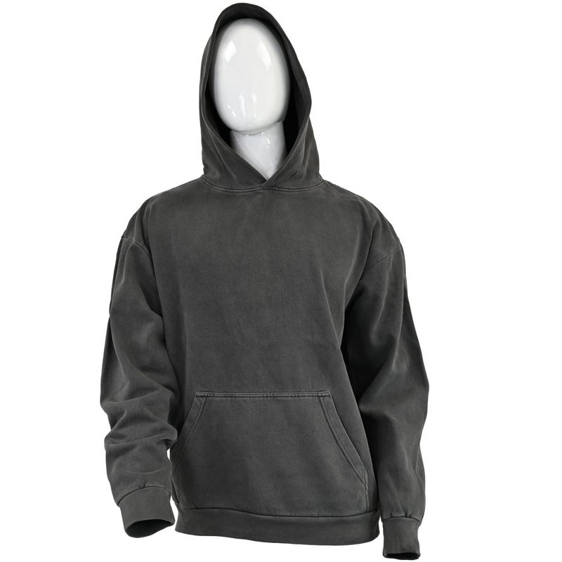 Expert Brand USA-Made Men's Oversized Heavyweight Cotton Pullover Hoodie Charcoal XL