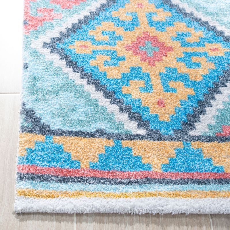 Saffron SFN560 Hand Loomed Area Rug - Blue/Aqua - 3'x5' - Safavieh.