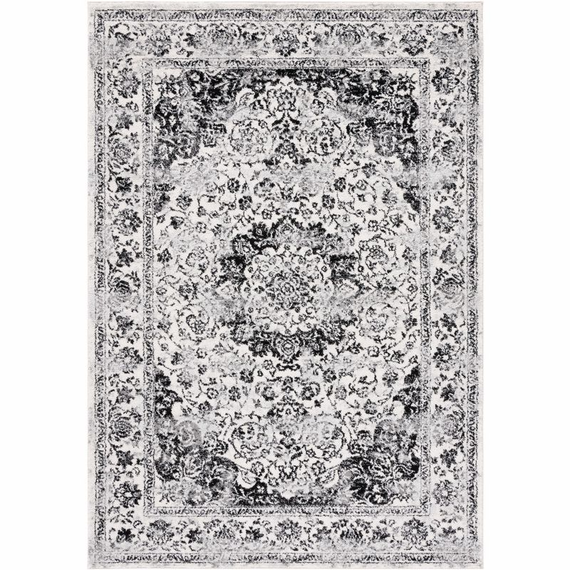 Tulum TUL282 Power Loomed Area Rug - Ivory/Black - 8'x10' - Safavieh.
