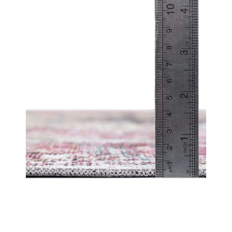 Unique Loom 7' 10 x 10' 0 Yara Yash Machine Washable Light Coral Pink Area Rug