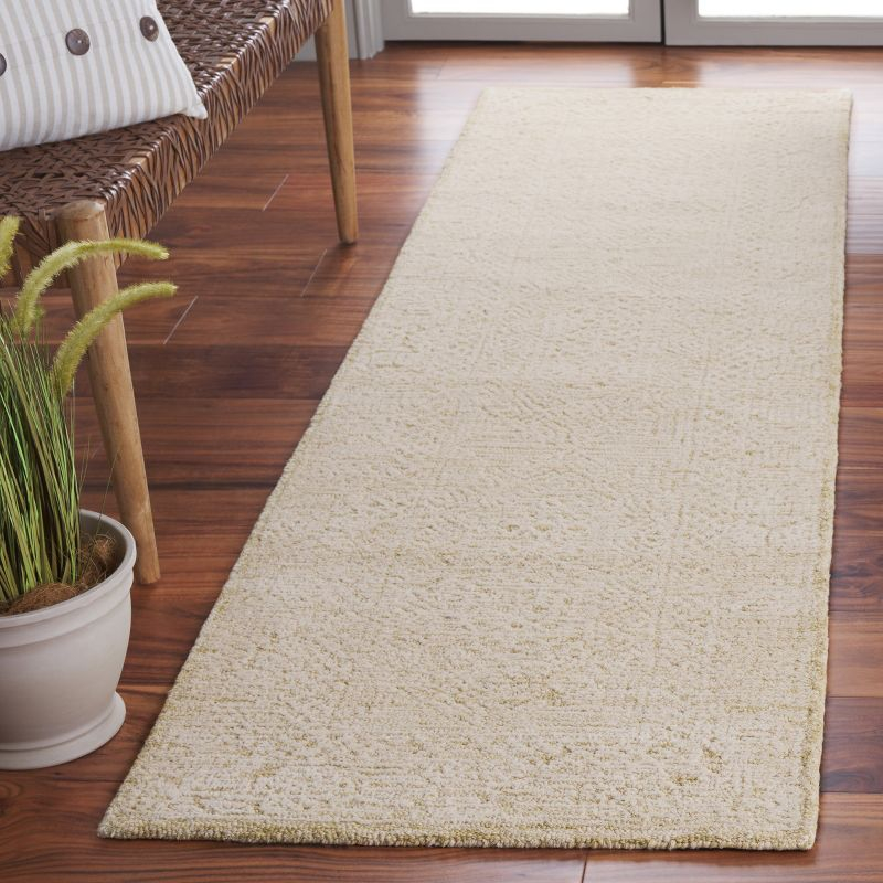 Textural TXT305 Hand Tufted Indoor Runner - Gold/Ivory - 2'-3"x8' - Safavieh