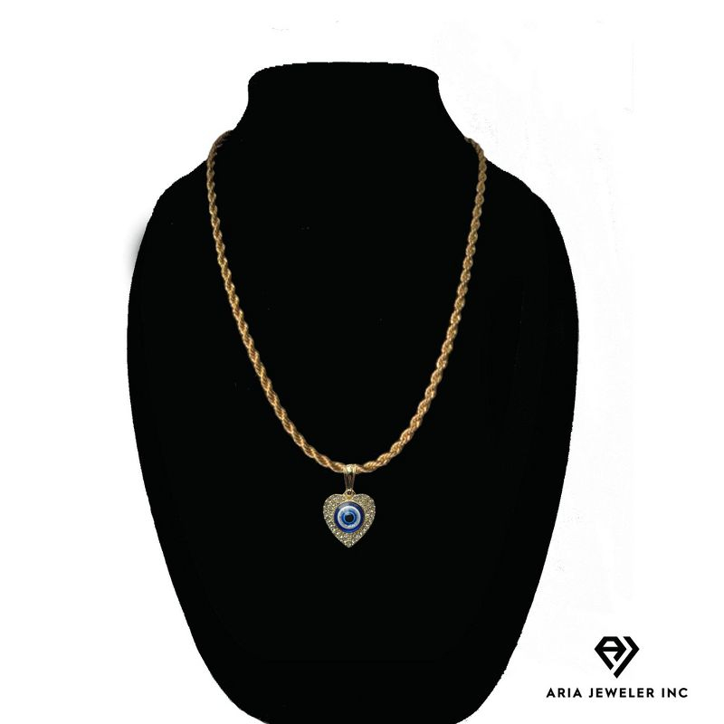 Rope with Gold All seeing Eye Pendant - 20 Gold