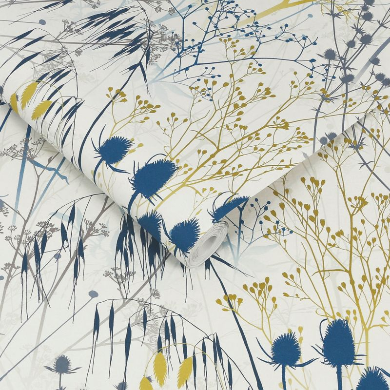 Clarissa Hulse Summer Border Blue Wallpaper