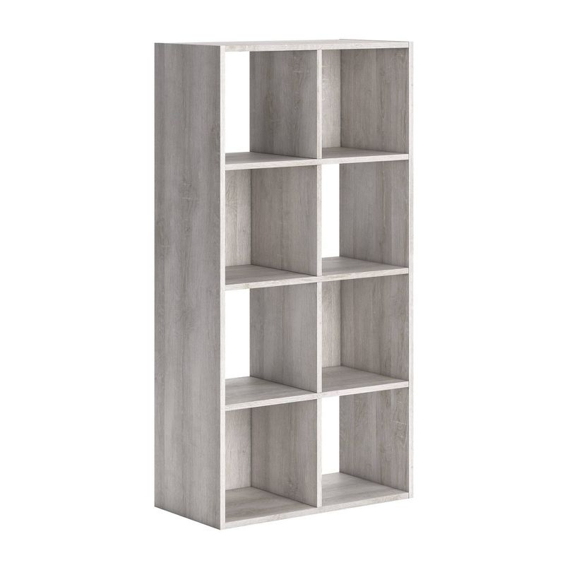 47.05" Paxberry 8 Cube Organizer Whitewash - Signature Design by Ashley: Modern Bookshelf, Storage Cubbies