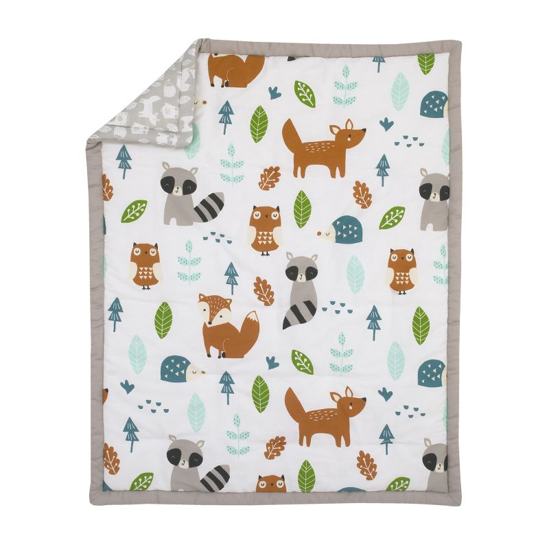 NoJo Dreamer Little Woodland Friends 8 Piece Nursery Crib Bedding Set