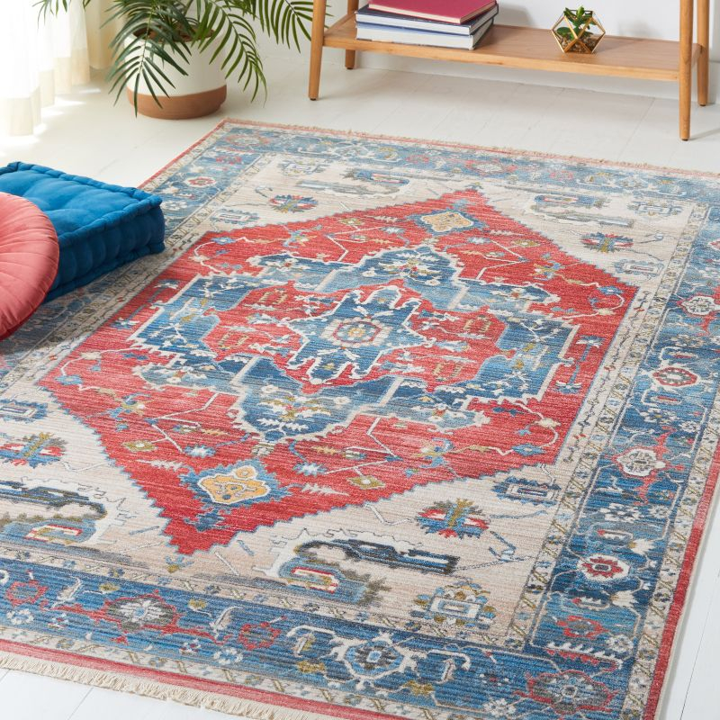 Vintage Persian VTP477 Power Loomed Area Rug - Red/Blue - 3'x5' - Safavieh.