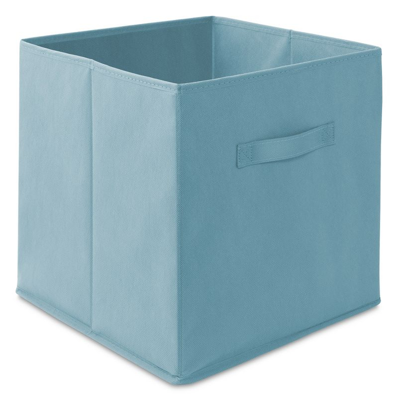 Casafield Set of 6 Collapsible Fabric Storage Cube Bins, Baby Blue - 13" Foldable Cloth Baskets for Shelves and Cubby Organizers