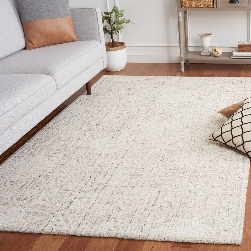 Ebony EBN114 Hand Tufted Area Rug - Grey/Ivory - 4'x6' - Safavieh.