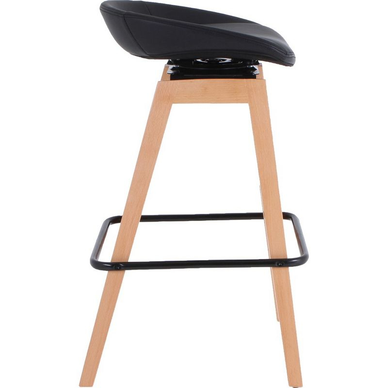 Lorell Modern Low-Back Stool - Low Back - Black