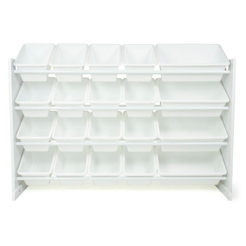Cambridge Extra Large Kids' Toy Storage Organizer with 20 Storage Bins White - Humble Crew: MDF Bin Shelves, 4 Shelves