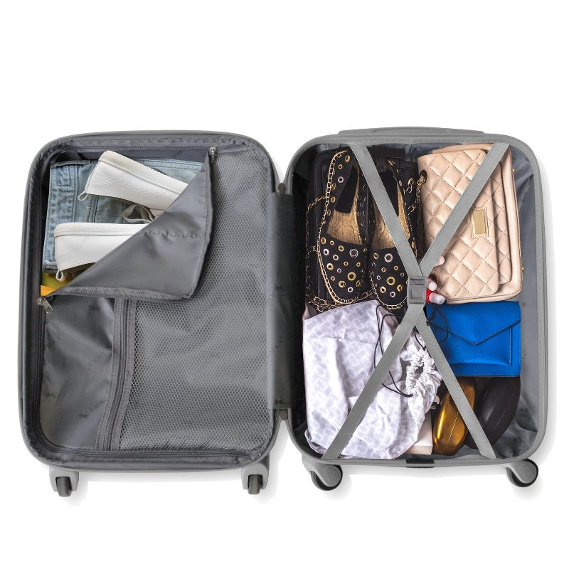 AMKA Varsity 2-Piece Carry-On Spinner Weekender Bag Luggage Sets Rose Gold