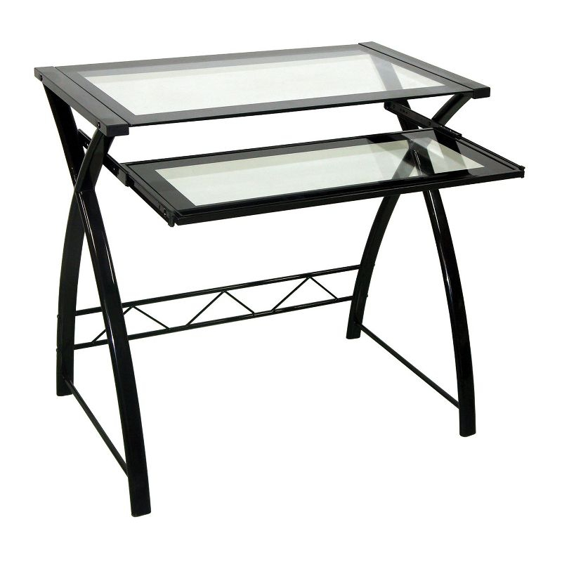 Bello Computer Desk - Sleek High Gloss Black Finish - CD8855