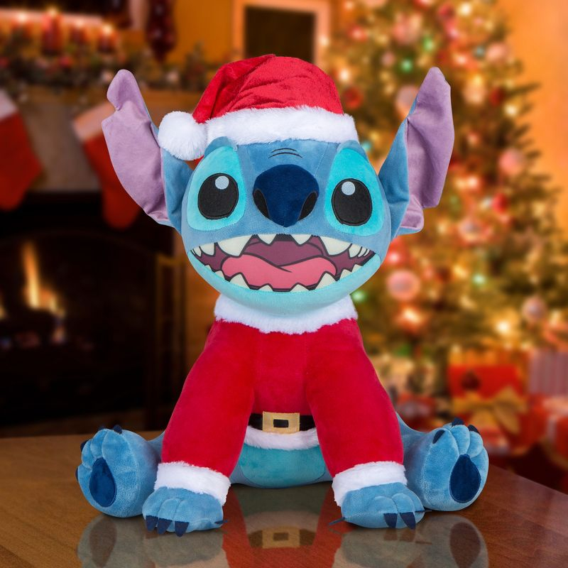 Gemmy Industries Holiday Greeter - Stitch in Santa Hat