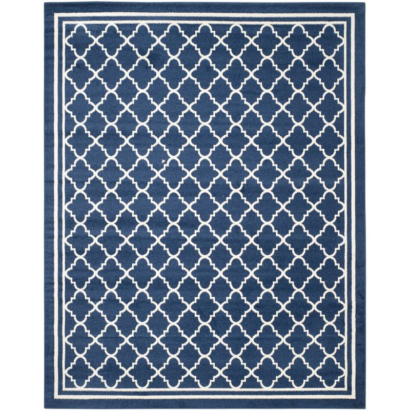 Amherst AMT422 Power Loomed Indoor Area Rug - Navy/Beige - 8'x10' - Safavieh