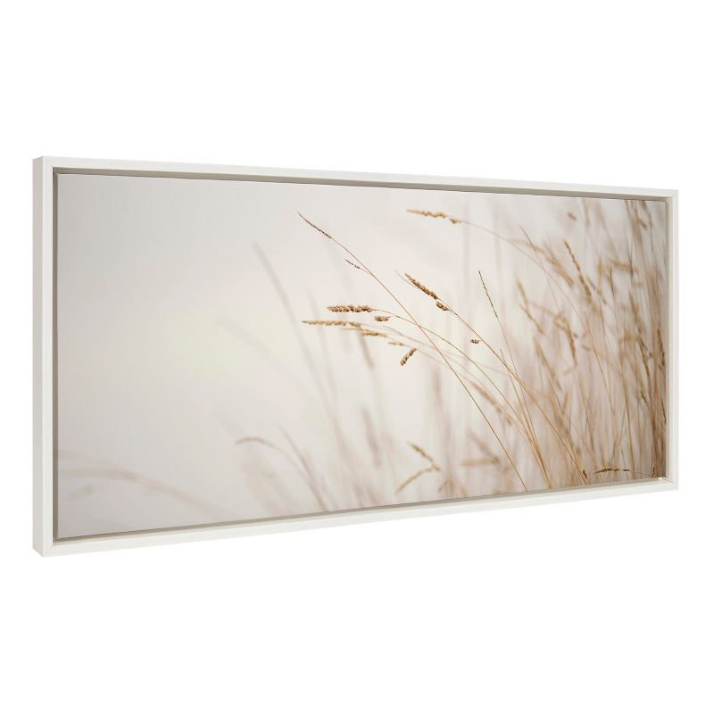 18" x 40" Sylvie Marsh Grass No 1 Framed Canvas by Crystal Lynn Collins - Kate & Laurel All Things Decor: Wall Art Decor