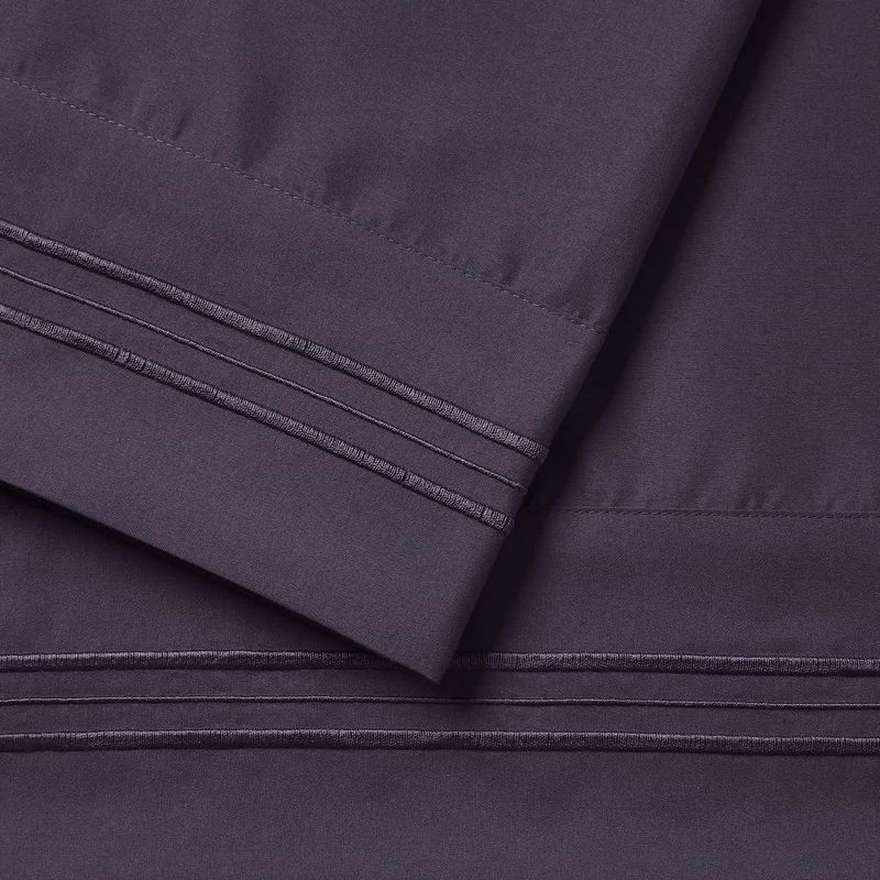 Nestl Luxury Soft Microfiber Standard/Queen Size Pillowcases, Set of 2, Purple Eggplant