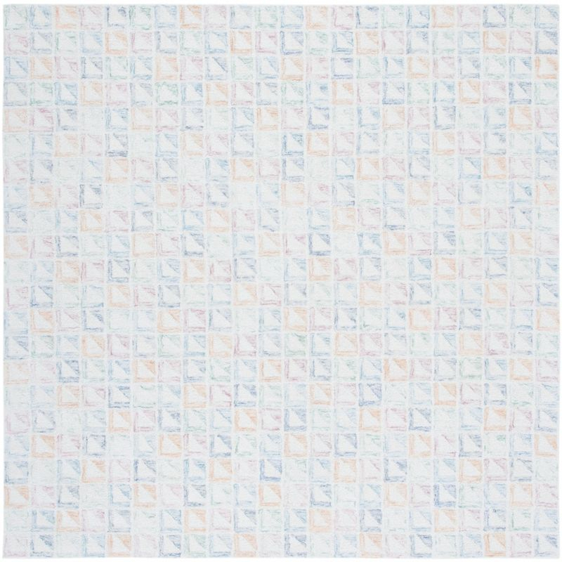 Rodeo Drive RD102 Hand Tufted Area Rug - Ivory/Blue - 6'x6' - Safavieh.