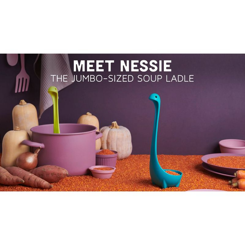 Ototo Jumbo Nessie Ladle Purple: Ergonomic BPA-Free Plastic, Dishwasher-Safe, 5.9 Volume, 8.69" Handle, 1 Piece