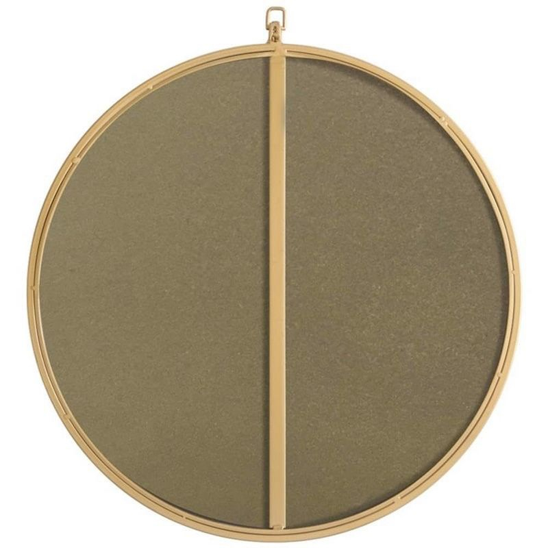 Elegant Lighting Metal frame Round Mirror with decorative hook 24 inch Brass finish